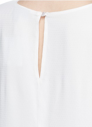 Detail View - Click To Enlarge - TOPSHOP - Trumpet cuff dot embroidered blouse