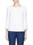 Main View - Click To Enlarge - TOPSHOP - Trumpet cuff dot embroidered blouse