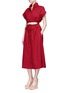 Figure View - Click To Enlarge - 72722 - Cutout drawstring waist dress