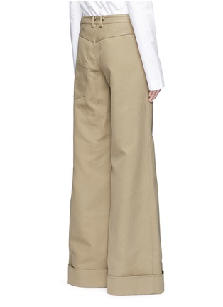 Back View - Click To Enlarge - 72722 - 'B-Boy' cotton twill flared pants