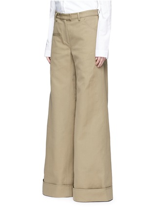 Front View - Click To Enlarge - 72722 - 'B-Boy' cotton twill flared pants