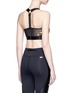 Back View - Click To Enlarge - MONREAL - 'Cascade' eyelet mesh sports bra