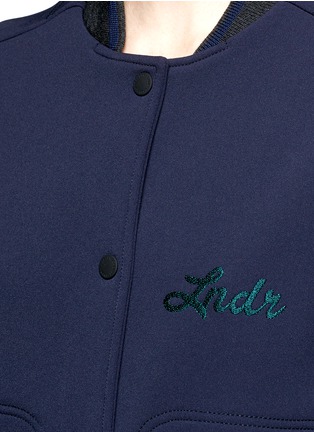 Detail View - Click To Enlarge - 72883 - 'Capitan' felted sleeve twill bomber jacket