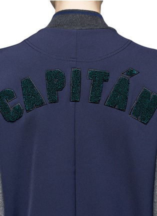 Detail View - Click To Enlarge - 72883 - 'Capitan' felted sleeve twill bomber jacket