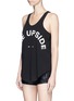 Front View - Click To Enlarge - THE UPSIDE - 'Issy' logo print cotton jersey tank top