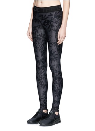 Front View - Click To Enlarge - THE UPSIDE - 'Bamboo Speechless' print performance leggings