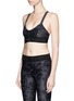 Front View - Click To Enlarge - THE UPSIDE - 'Bamboo Dance' print sports bra top