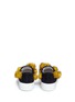 Back View - Click To Enlarge - JOSHUA SANDERS - 'Var 6' metallic pompom cable knit skate slip-ons