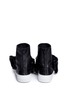 Back View - Click To Enlarge - JOSHUA SANDERS - Shearling Bow Bomb leather sneaker boots