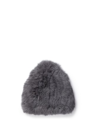 Figure View - Click To Enlarge - YVES SALOMON - Rabbit fur knit beanie