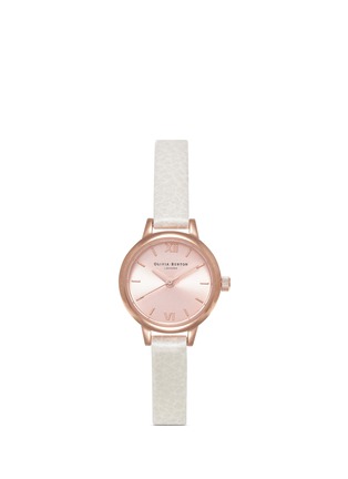 Main View - Click To Enlarge - OLIVIA BURTON  - 'Mini Dial' leather strap watch