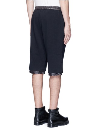 Back View - Click To Enlarge - 3.1 PHILLIP LIM - Windbreaker trim terry leisure shorts