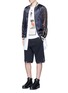 Figure View - Click To Enlarge - 3.1 PHILLIP LIM - Windbreaker trim terry leisure shorts