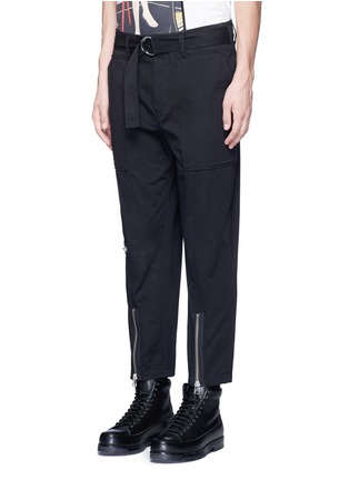 Front View - Click To Enlarge - 3.1 PHILLIP LIM - Zip D-ring belt twill pants