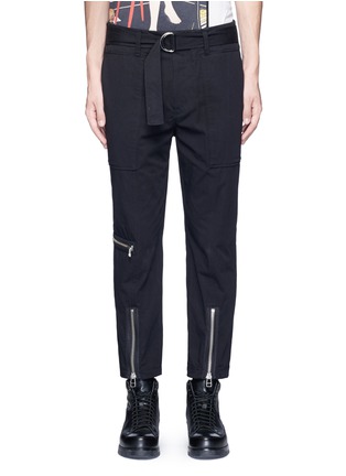 Main View - Click To Enlarge - 3.1 PHILLIP LIM - Zip D-ring belt twill pants