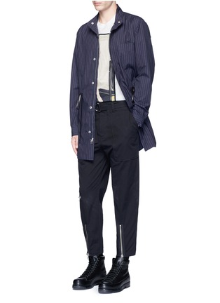 Figure View - Click To Enlarge - 3.1 PHILLIP LIM - Zip D-ring belt twill pants
