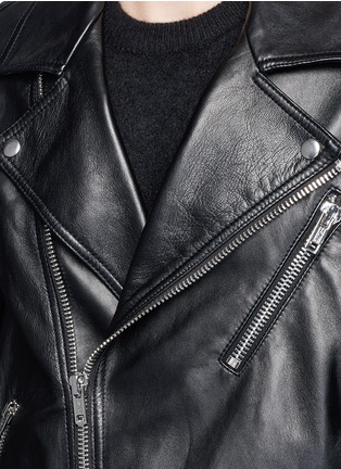 Detail View - Click To Enlarge - 3.1 PHILLIP LIM - Belted lambskin leather biker jacket