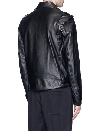 Back View - Click To Enlarge - 3.1 PHILLIP LIM - Belted lambskin leather biker jacket