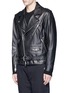 Front View - Click To Enlarge - 3.1 PHILLIP LIM - Belted lambskin leather biker jacket