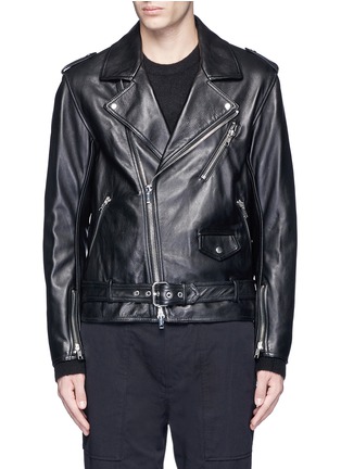 Main View - Click To Enlarge - 3.1 PHILLIP LIM - Belted lambskin leather biker jacket