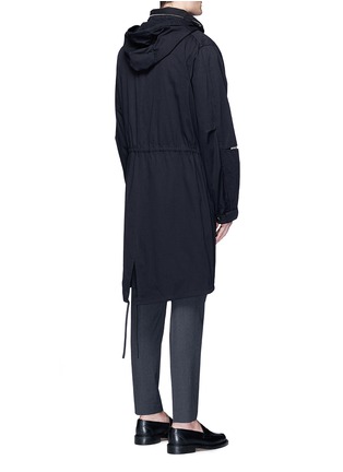 Back View - Click To Enlarge - 3.1 PHILLIP LIM - Drawstring waist hooded parka