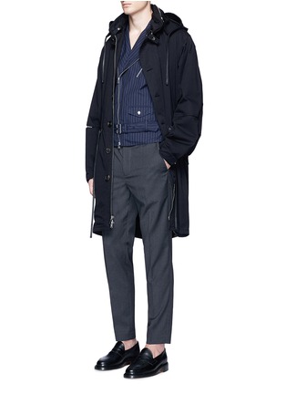Figure View - Click To Enlarge - 3.1 PHILLIP LIM - Drawstring waist hooded parka