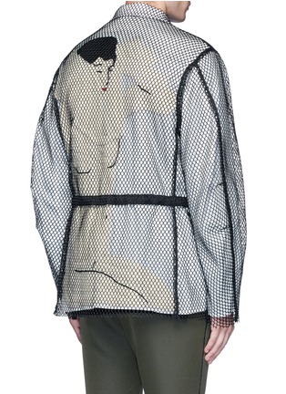 Back View - Click To Enlarge - 3.1 PHILLIP LIM - Ukiyo-e vintage embroidery mesh field jacket