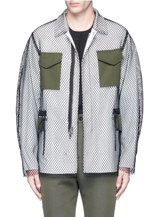 Main View - Click To Enlarge - 3.1 PHILLIP LIM - Ukiyo-e vintage embroidery mesh field jacket