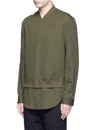 Front View - Click To Enlarge - 3.1 PHILLIP LIM - Shirt layer twill bomber jacket