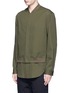 Front View - Click To Enlarge - 3.1 PHILLIP LIM - Shirt layer twill bomber jacket