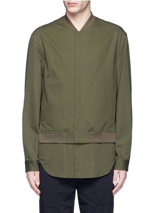 Main View - Click To Enlarge - 3.1 PHILLIP LIM - Shirt layer twill bomber jacket