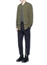 Figure View - Click To Enlarge - 3.1 PHILLIP LIM - Shirt layer twill bomber jacket