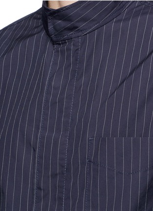 Detail View - Click To Enlarge - 3.1 PHILLIP LIM - Pinstripe drawstring cotton shirt jacket