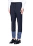 Front View - Click To Enlarge - 3.1 PHILLIP LIM - Grid cuff wool lounge pants