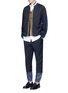 Figure View - Click To Enlarge - 3.1 PHILLIP LIM - Grid cuff wool lounge pants
