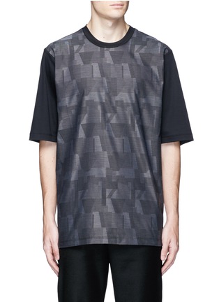 Main View - Click To Enlarge - CHRISTOPHER KANE - Oversized abstract jacquard cotton T-shirt