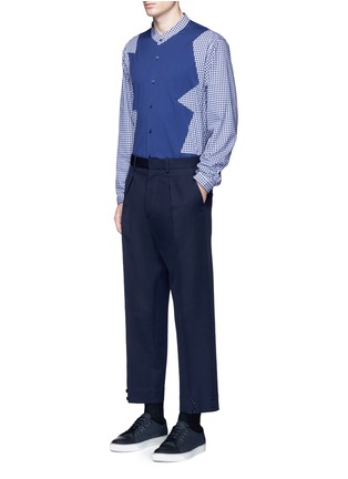 Figure View - Click To Enlarge - CHRISTOPHER KANE - Patchwork cotton shirt