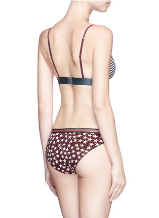 Back View - Click To Enlarge - 72930 - 'Miss Daisy' stars and stripes print triangle bralette