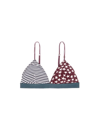 Main View - Click To Enlarge - 72930 - 'Miss Daisy' stars and stripes print triangle bralette
