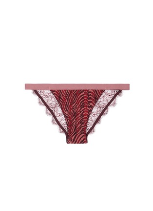 Main View - Click To Enlarge - 72930 - 'Wild Rose' zebra print lace briefs