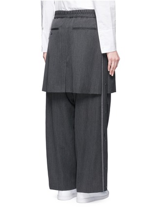 Back View - Click To Enlarge - 72951 - Skirt overlay outseam placket jogging pants