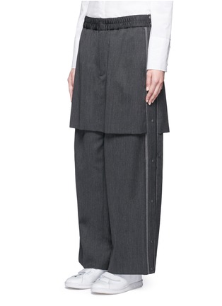 Front View - Click To Enlarge - 72951 - Skirt overlay outseam placket jogging pants
