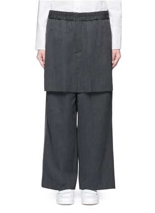 Main View - Click To Enlarge - 72951 - Skirt overlay outseam placket jogging pants