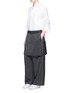 Figure View - Click To Enlarge - 72951 - Skirt overlay outseam placket jogging pants