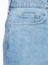 Detail View - Click To Enlarge - 72951 - Extended panel frayed denim skirt