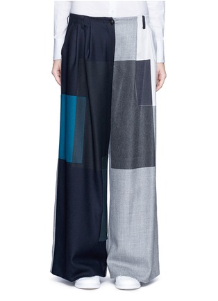 Main View - Click To Enlarge - 72951 - Patchwork wool flared pants
