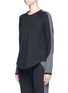 Front View - Click To Enlarge - THE UPSIDE - 'Kelela' heathered panel performance sweatshirt