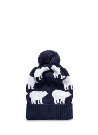 Figure View - Click To Enlarge - PERFECT MOMENT - 'Multi Bear' intarsia Merino wool blend pompom beanie