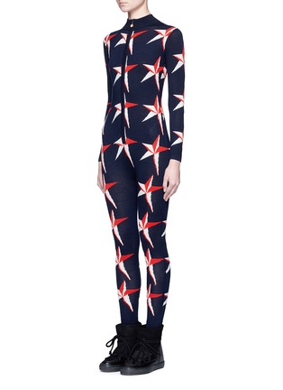 Front View - Click To Enlarge - PERFECT MOMENT - 'Star II' intarsia Merino wool knit jumpsuit
