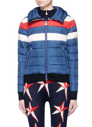 Main View - Click To Enlarge - PERFECT MOMENT - 'Queenie' denim print quilted down ski jacket